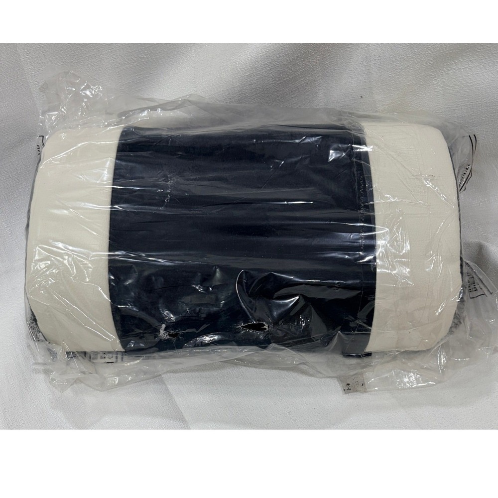 Gaming Chair Lumbar Support Pillow PU Leather Adjustable Straps Black White